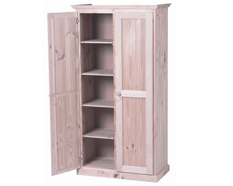 900 wide raw Pine Pantry